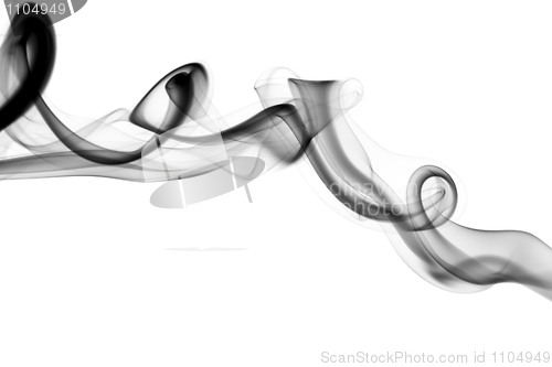 Image of Abstract smoke waves on white