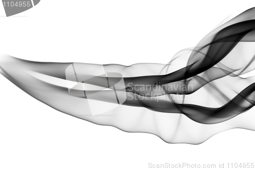 Image of Abstract fume swirl over the white