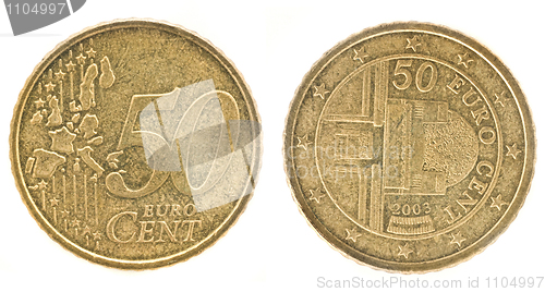 Image of 50 Euro cents- European Union money
