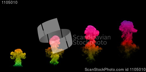 Image of Gradient colored puff of smoke