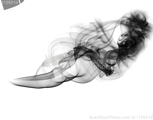 Image of Abstract fume curves over white