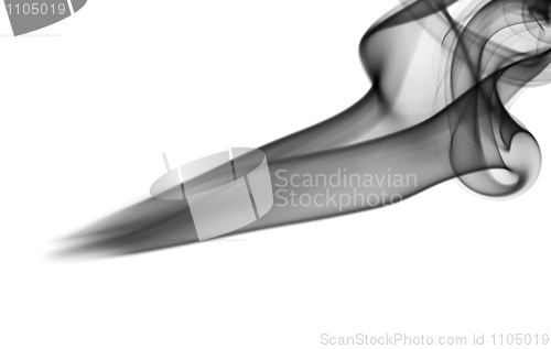 Image of Black fume Abstract shapes on white