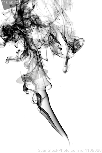 Image of Abstract Smoke shape over the white