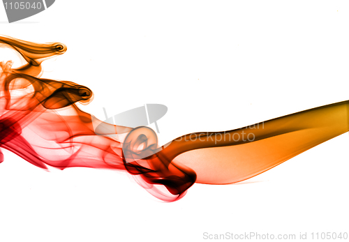 Image of Orange and yellow fume abstract shapes