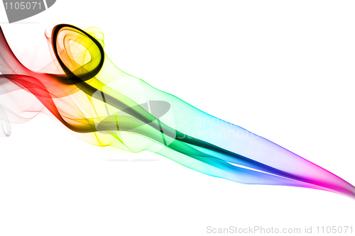 Image of Bright colored smoke abstract shapes