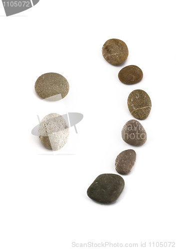 Image of Positive funny emoticon  assembled of pebble