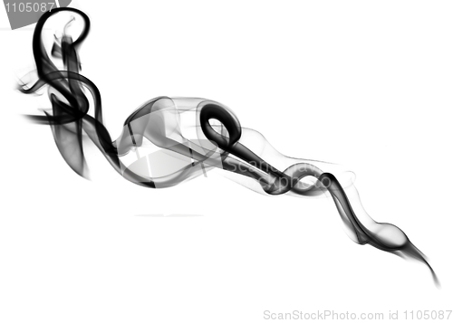 Image of Magic Black fume abstract over white