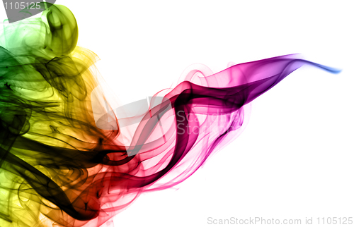 Image of Abstract colorful fume curves 