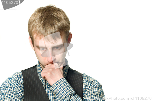 Image of Pensive businessman