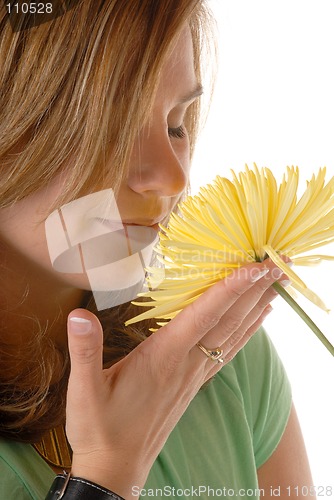 Image of Woman And Flower