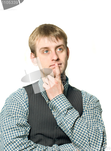 Image of Curious businessman