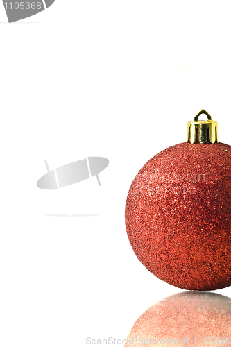 Image of Christmas greetings - single red ball