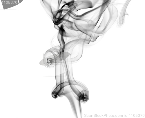 Image of Abstract black smoke on white 