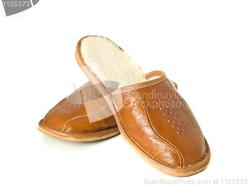 Image of Men's house slippers isolated 