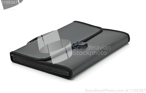 Image of Black plastic folder for documents