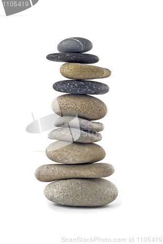 Image of Balanced stone stack or tower isolated