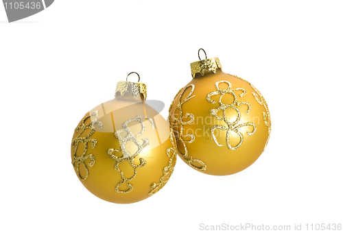 Image of Two Beautiful Christmas decoration balls