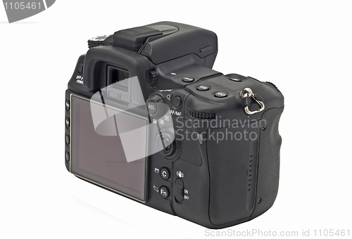 Image of Rear view of professional Dslr camera