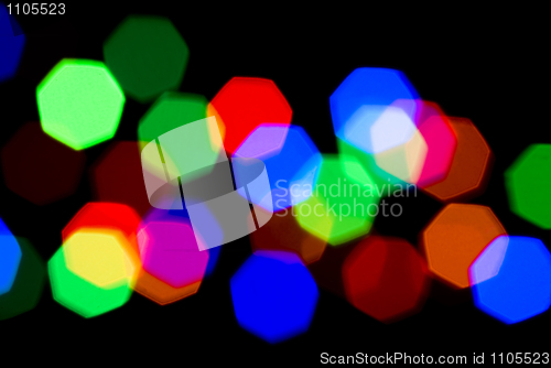 Image of Festive colorful Blurred lights