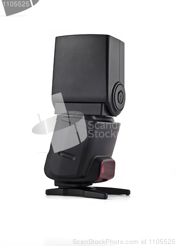 Image of Professional flash unit for digital camera isolated 