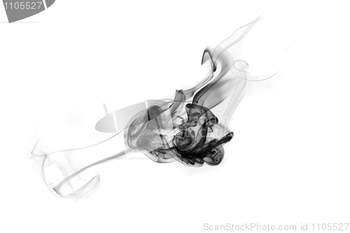 Image of Black fume abstract curves figure 