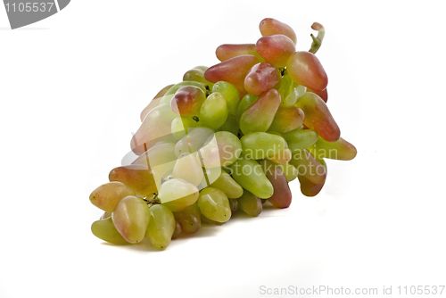 Image of Bunch of green and red grapes 