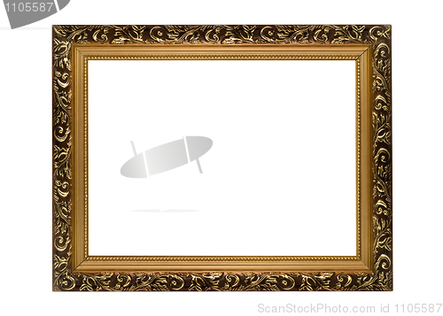 Image of Horizontal golden Frame for picture or portrait