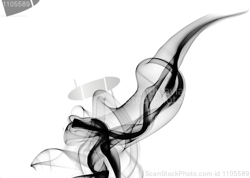 Image of Black fume abstract on white