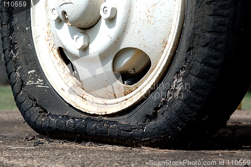 Image of Worn tyre