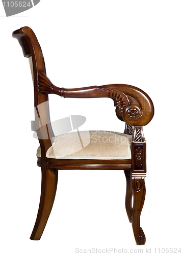 Image of Antique armchair side view 