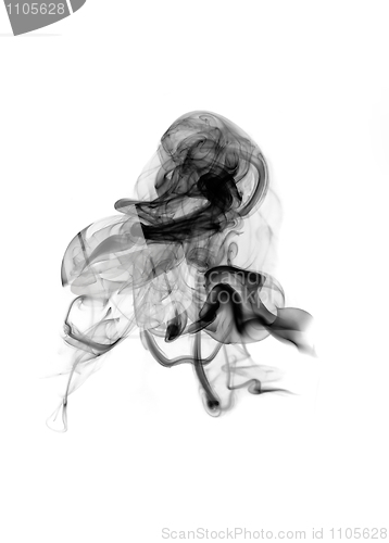Image of Abstract fume shape over white