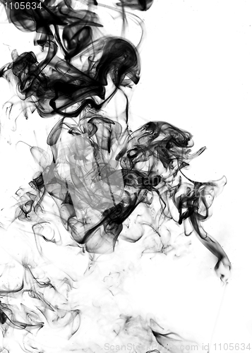 Image of Abstract fume on the white background 