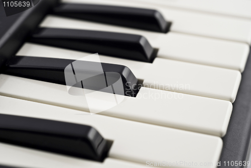 Image of Closeup (DOF) of piano keyboard