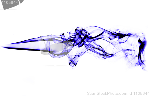 Image of Beautiful blue abstract smoke