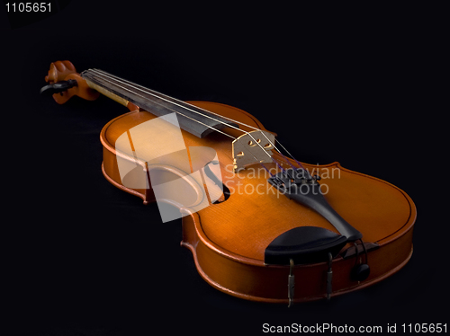 Image of Antique violin over black