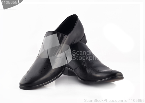 Image of Men's classic leather shoes isolated over white