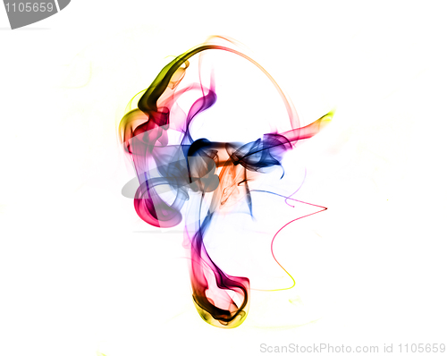 Image of Magic gradient colored fume abstract shape 