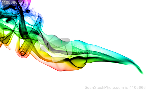 Image of Magic colored fume abstract over white 