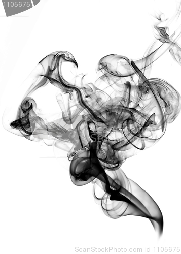 Image of Black fume on the white