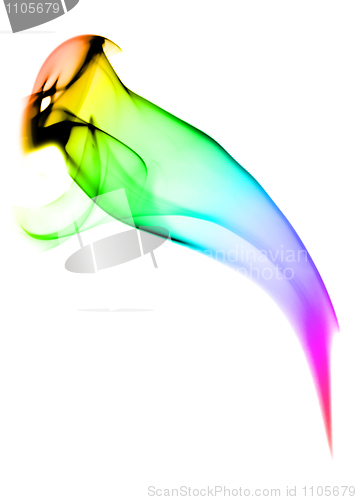 Image of Abstract smoke bird with gradient color 