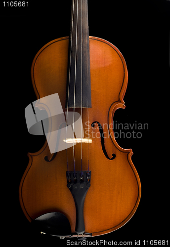 Image of Beautiful antique violin over black