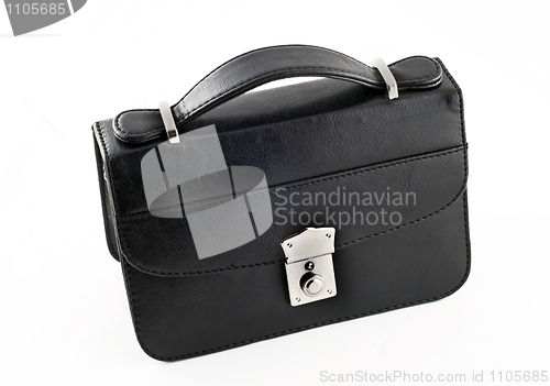 Image of Black pochette for businessmen isolated