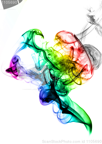 Image of Gradient colored fume on the white
