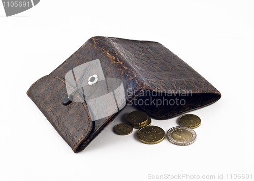Image of Frayed wallet with change