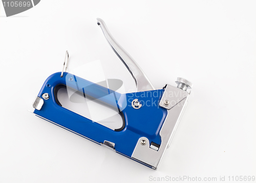 Image of Blue Staple gun isolated over white