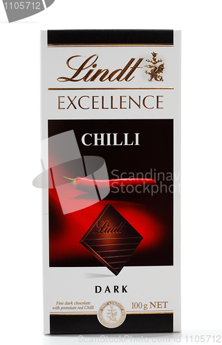 Image of Lindt Chilli Dark Premium Chocolate 