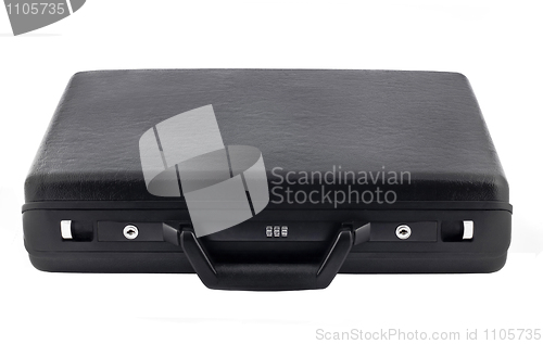 Image of Closed business briefcase isolated over white