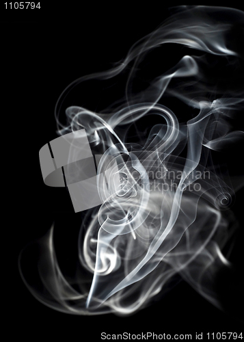 Image of Beautiful white smoke curves abstract