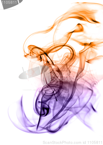 Image of Beautiful gradient colored smoke abstract