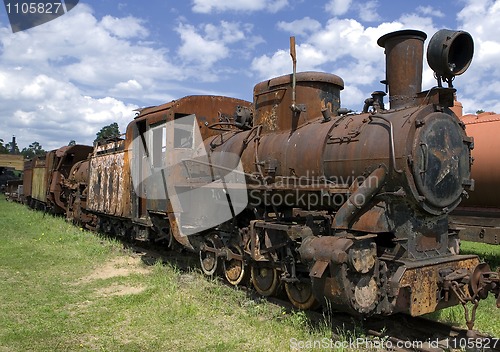 Image of Old rusty steam locomotive